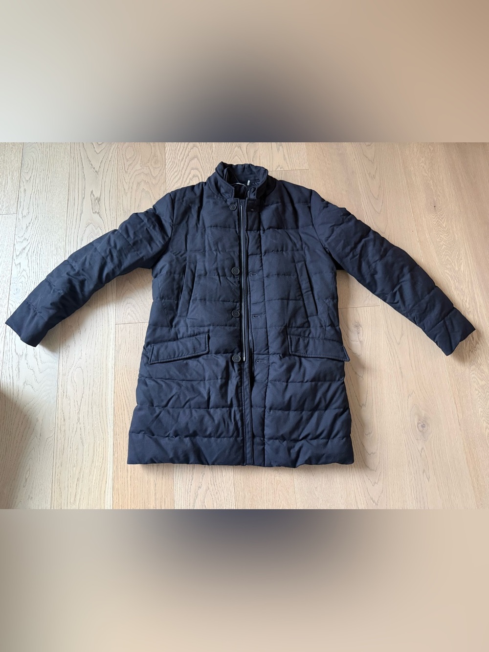 Moncler Men's Navy Quilted Puffer Coat Size 3